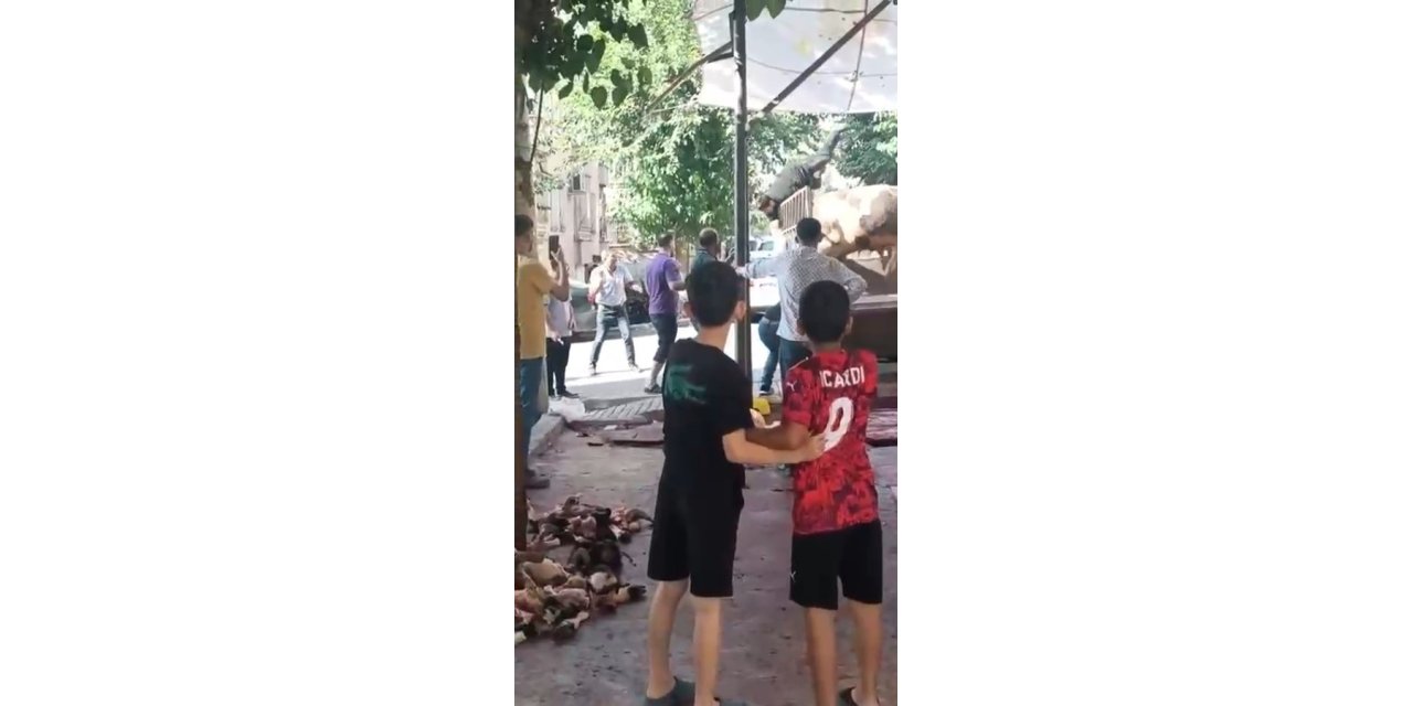 VİDEO - Kızgın boğa kasabı ölümden döndürdü