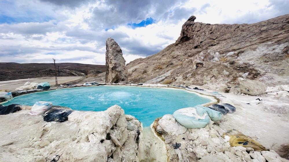 Diyadin Kaplıcaları şifalı suyuyla ziyaretçilerini ağırlıyor