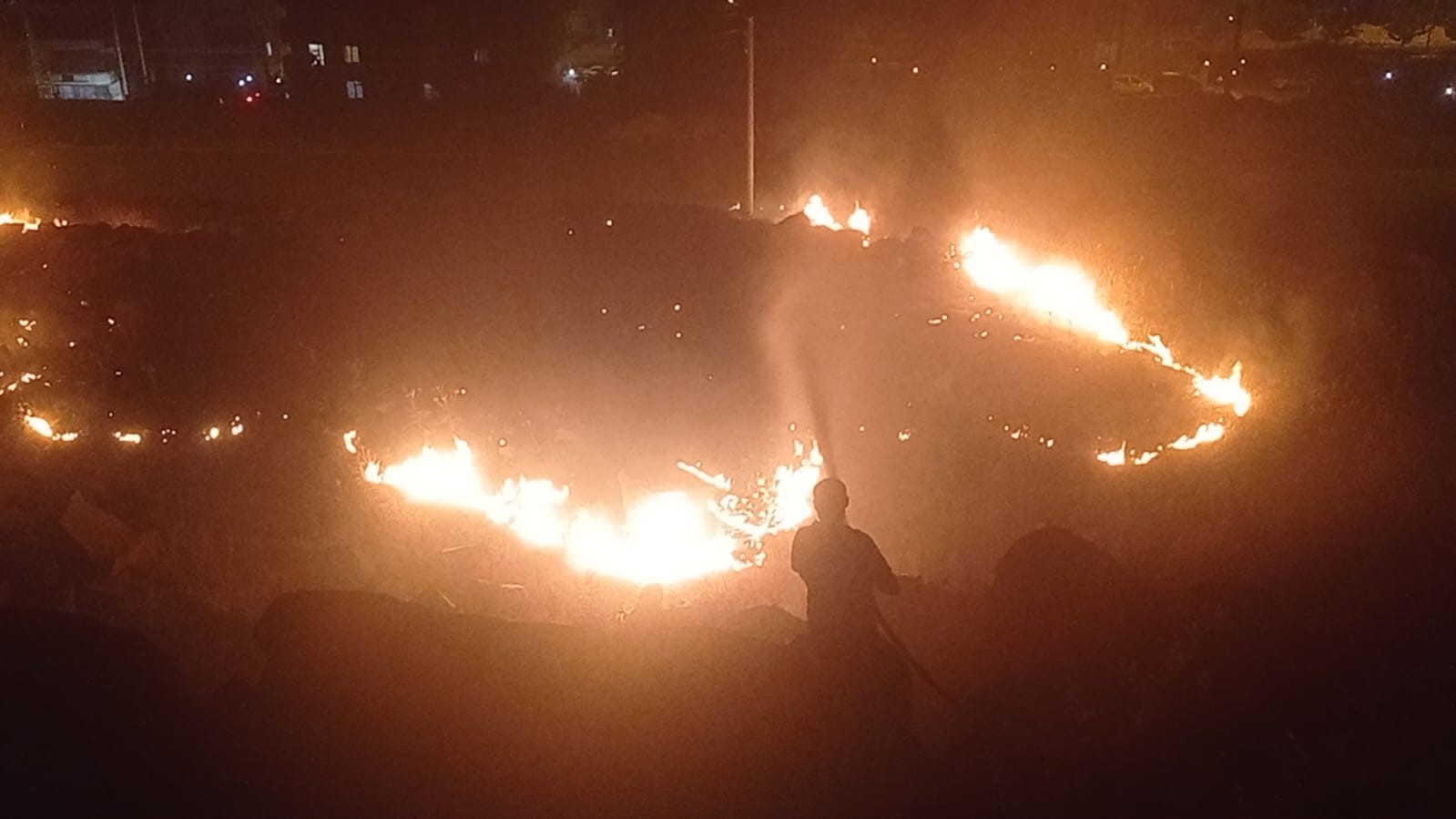 Otluk alanda yangın paniği!