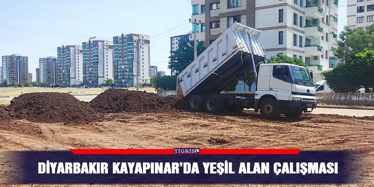 Diyarbakır Kayapınar’da yeşil alan çalışması