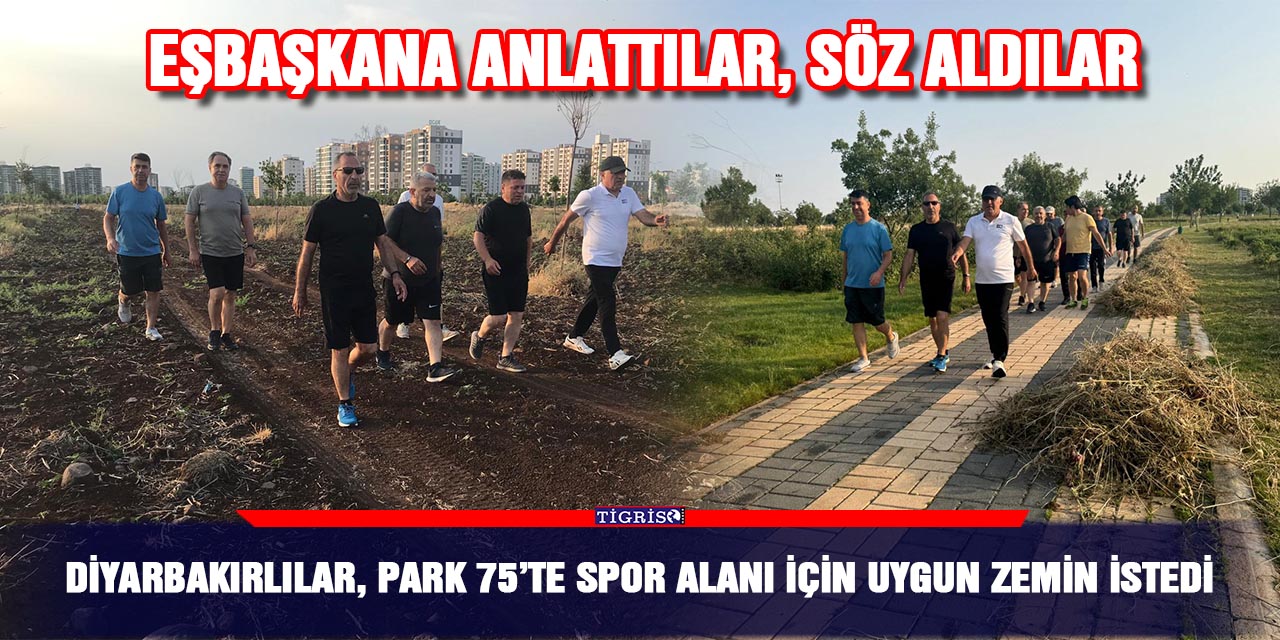 Diyarbakırlılar, Park 75’te spor alanı için uygun zemin istedi