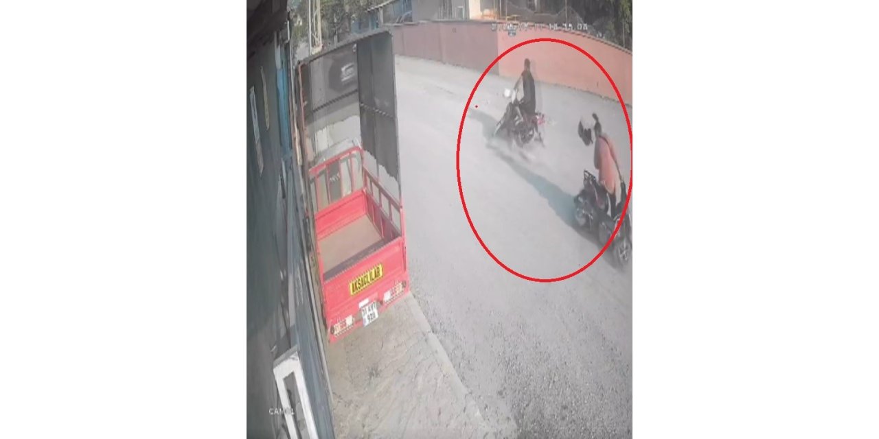 Yola düşen kadına motosiklet çarptı