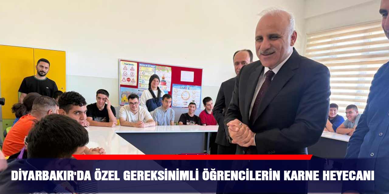 Diyarbakır'da özel gereksinimli öğrencilerin karne heyecanı