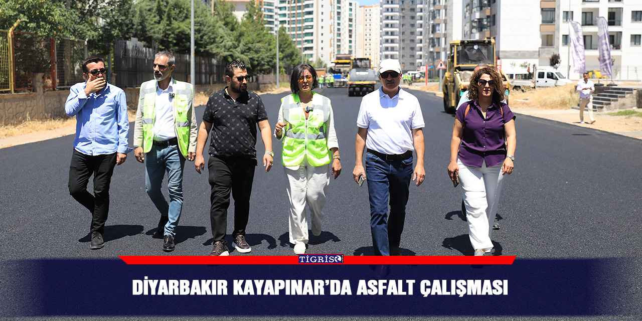 Diyarbakır Kayapınar’da asfalt çalışması