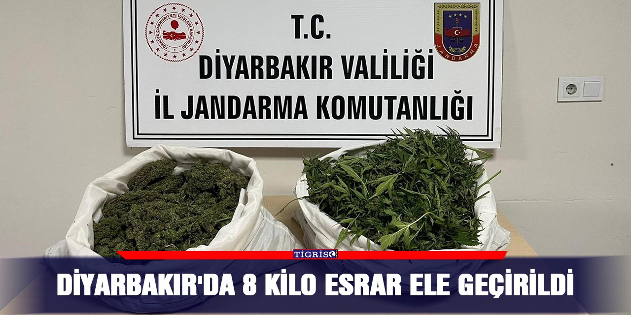 Diyarbakır'da 8 kilo esrar ele geçirildi
