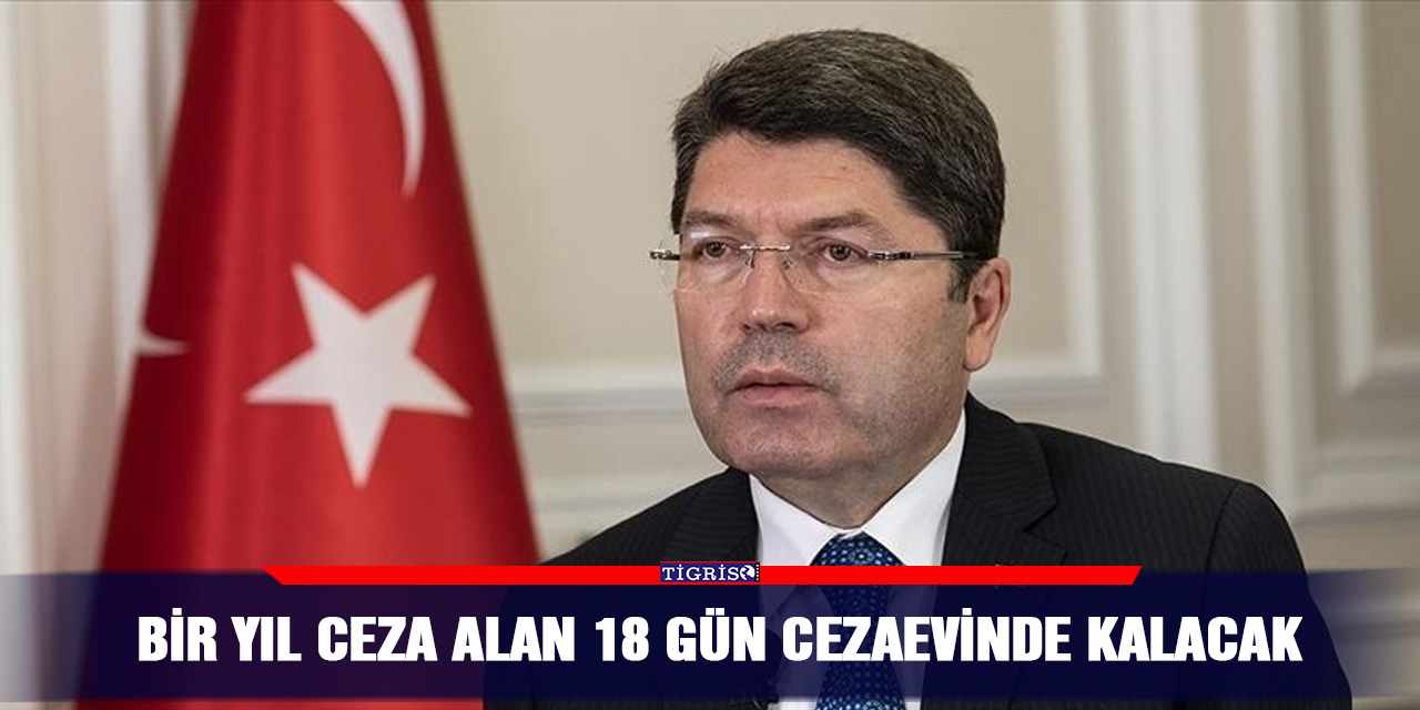 Bir yıl ceza alan 18 gün cezaevinde kalacak