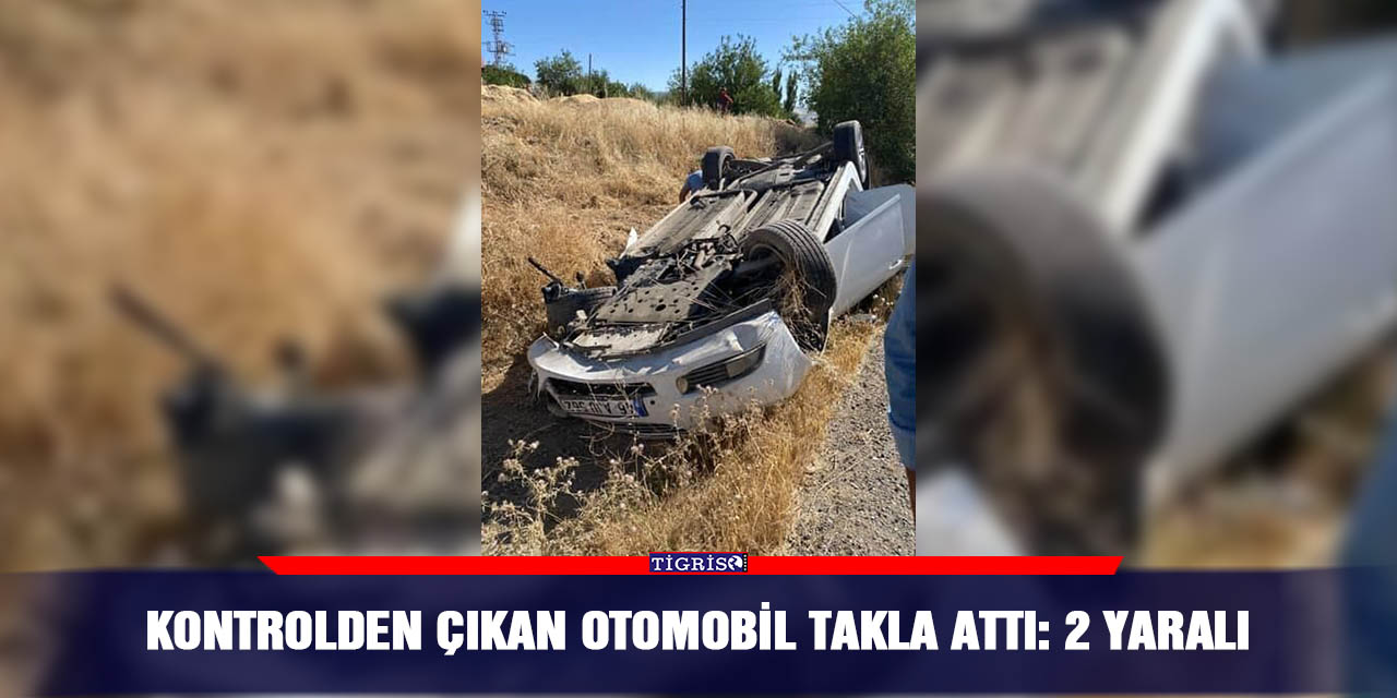 Kontrolden çıkan otomobil takla attı: 2 yaralı