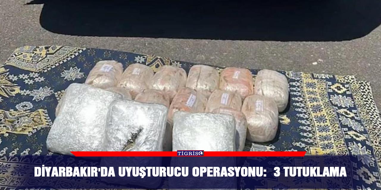 Diyarbakır'da uyuşturucu operasyonu:  3 tutuklama
