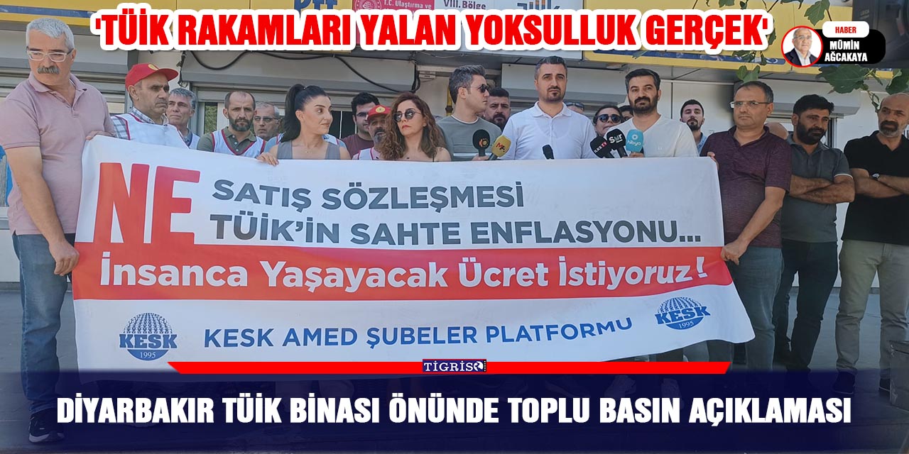 VİDEO - Diyarbakır TÜİK binası önünde toplu basın açıklaması