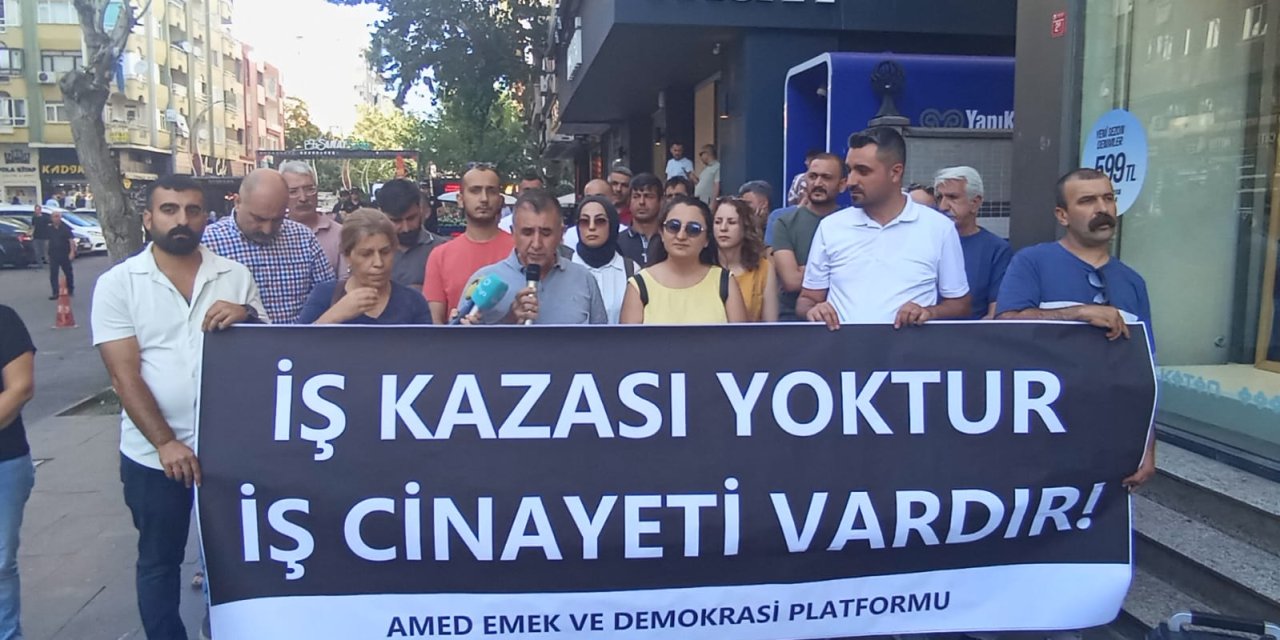 Diyarbakır'da yaşamını yitiren 3 işçi için eylem