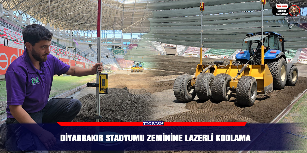 VİDEO - Diyarbakır Stadyumu zeminine lazerli kodlama
