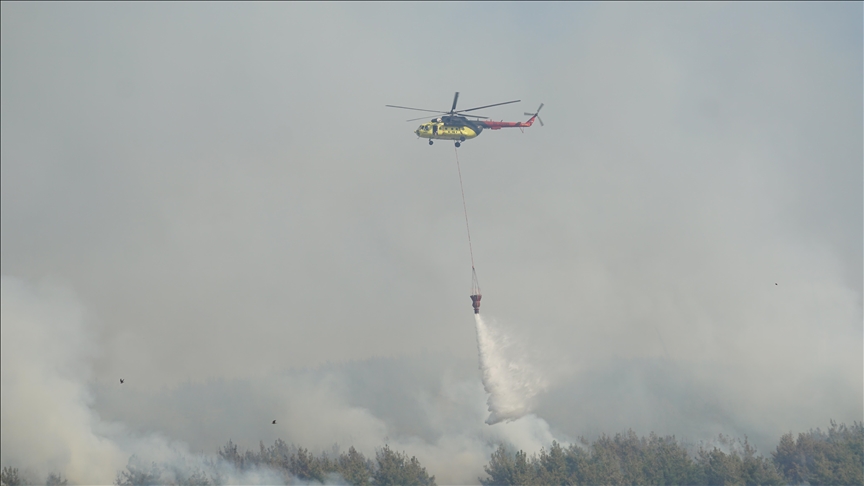 Orman yangınlarına müdahale sürüyor