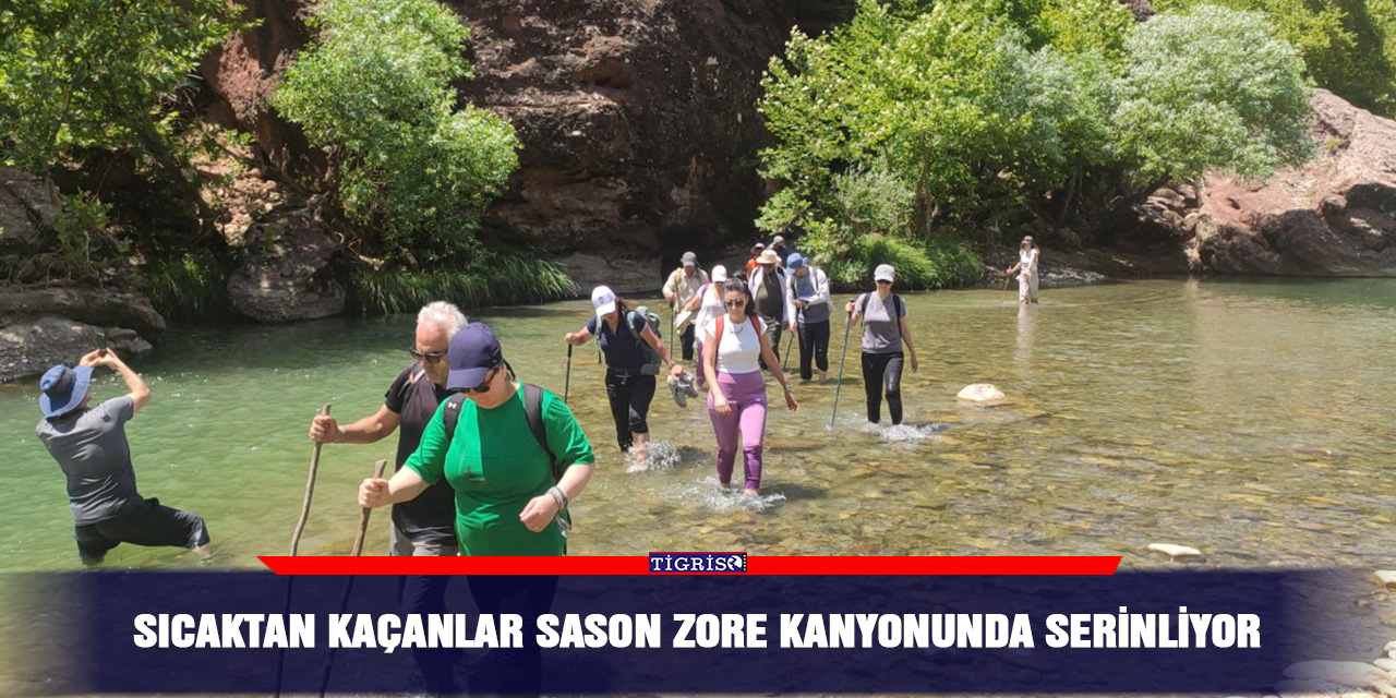 Sıcaktan Kaçanlar Sason Zore Kanyonunda serinliyor