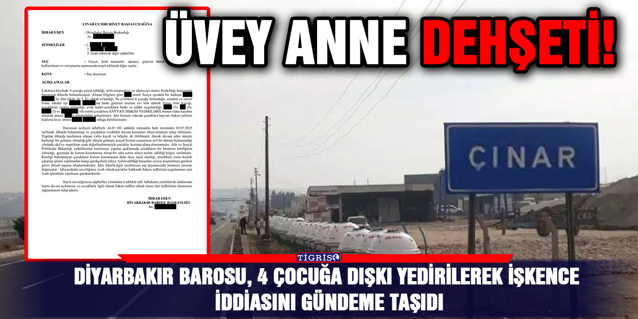 Diyarbakır Barosu, 4 çocuğa dışkı yedirilerek işkence iddiasını gündeme taşıdı