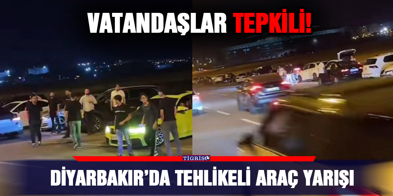 VİDEO - Diyarbakır’da tehlikeli araç yarışı