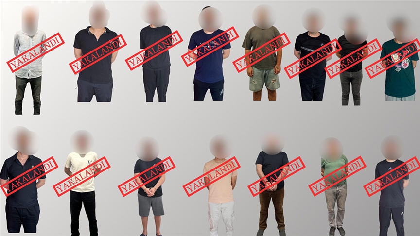 Kırmızı bültenle aranan 14 kişi yakalandı