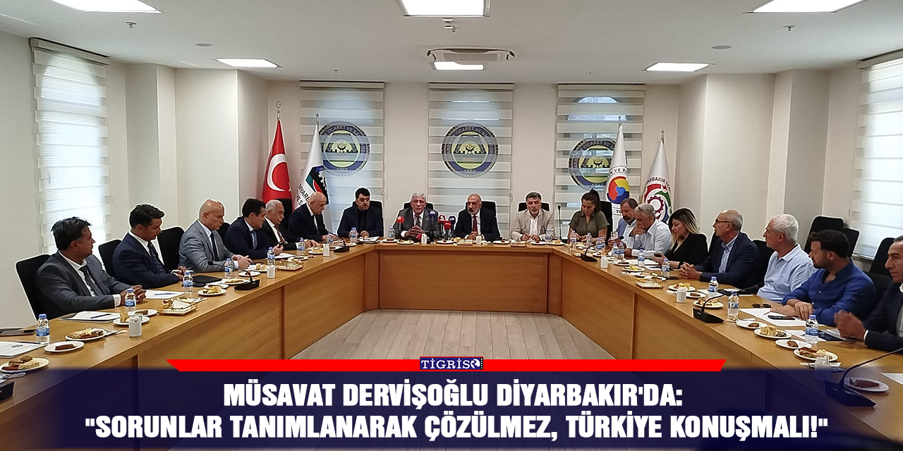 VİDEO - Müsavat Dervişoğlu Diyarbakır'da: "Sorunlar tanımlanarak çözülmez, Türkiye konuşmalı!"