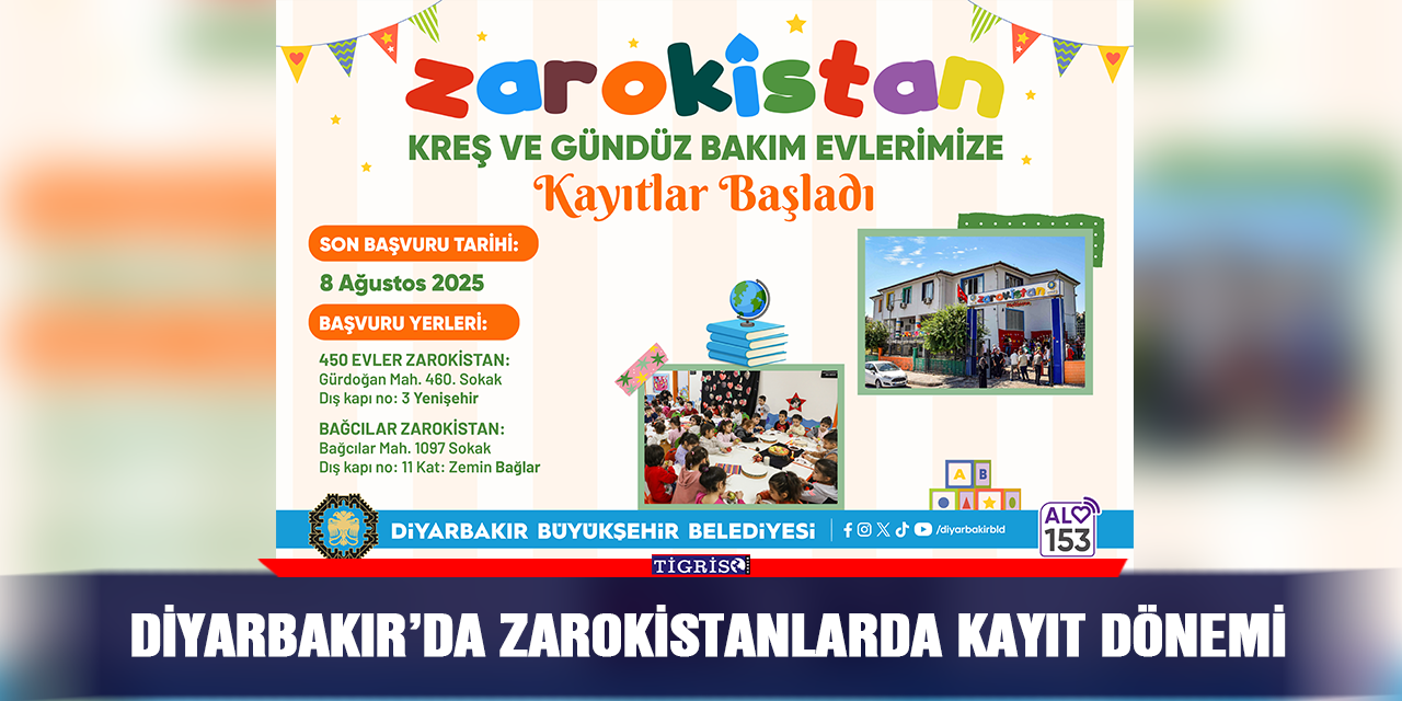 Diyarbakır’da Zarokistanlarda kayıt dönemi