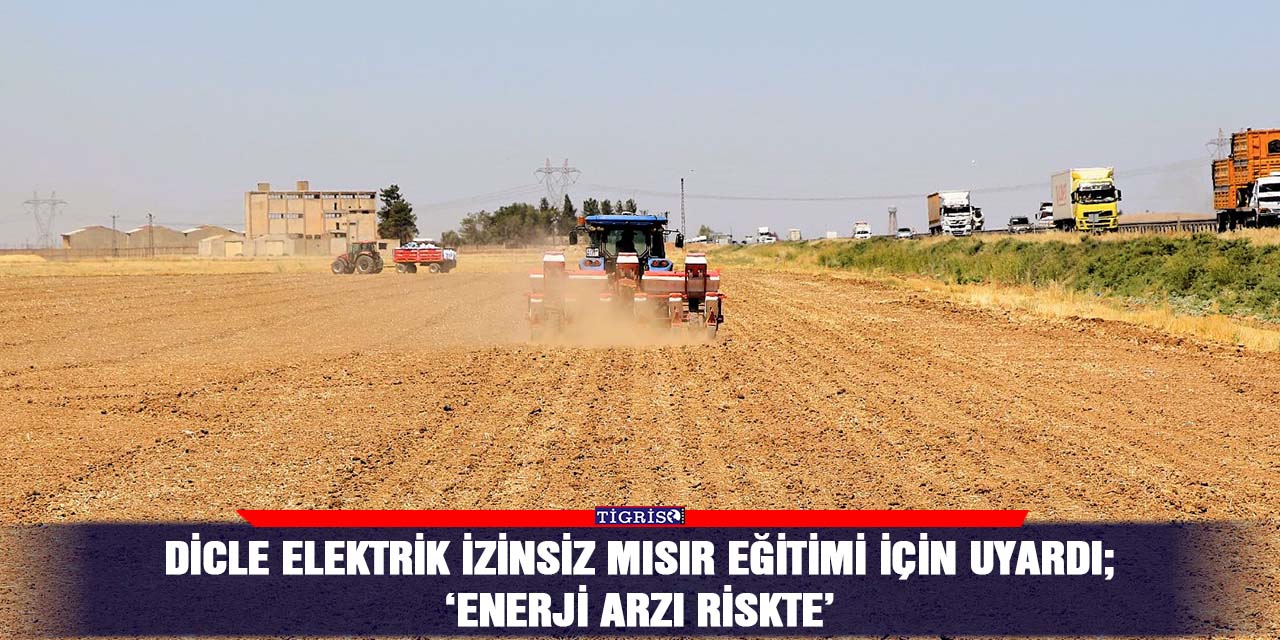 Dicle elektrik izinsiz mısır eğitimi için uyardı;  ‘Enerji arzı riskte’