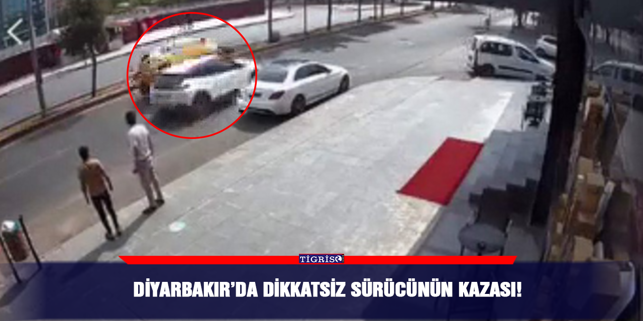 Diyarbakır’da dikkatsiz sürücünün kazası!