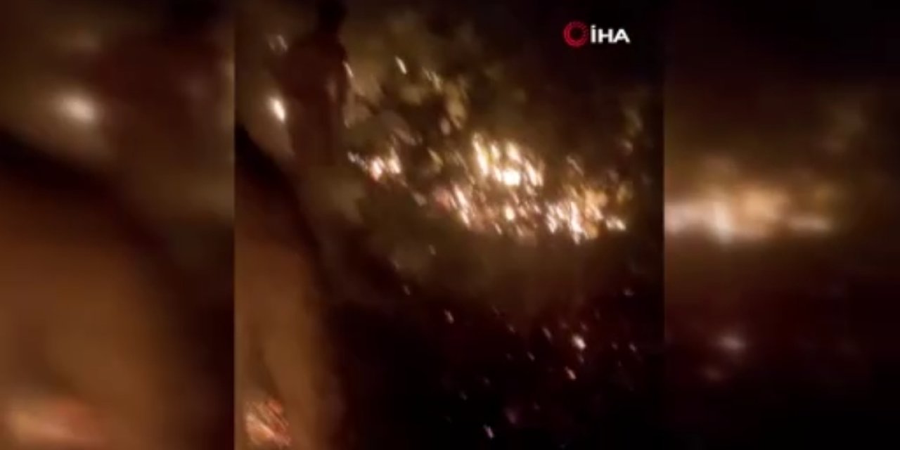 Diyarbakır Ergani'de yangın söndürme çalışmaları gece boyunca sürdü