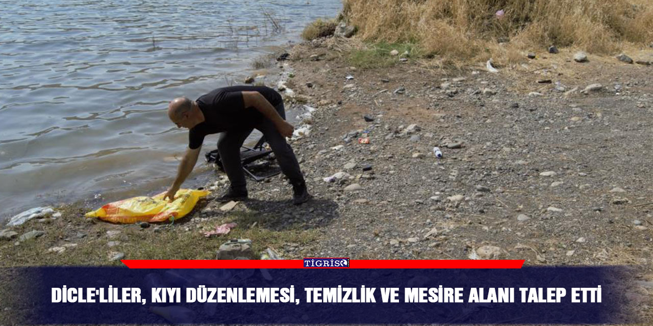 Dicle'liler, kıyı düzenlemesi, temizlik ve mesire alanı talep etti