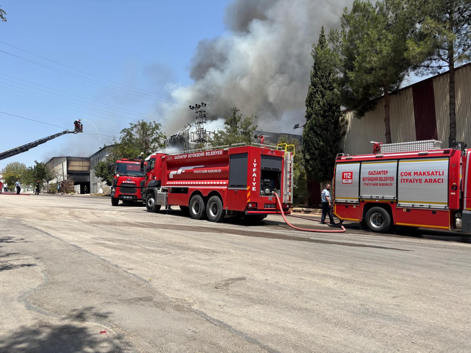 Halı fabrikasında yangın