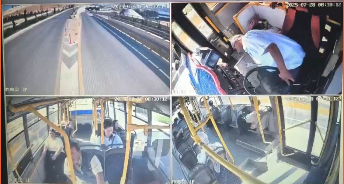 VİDEO - Halk otobüsünde şoför kalp krizi geçirdi