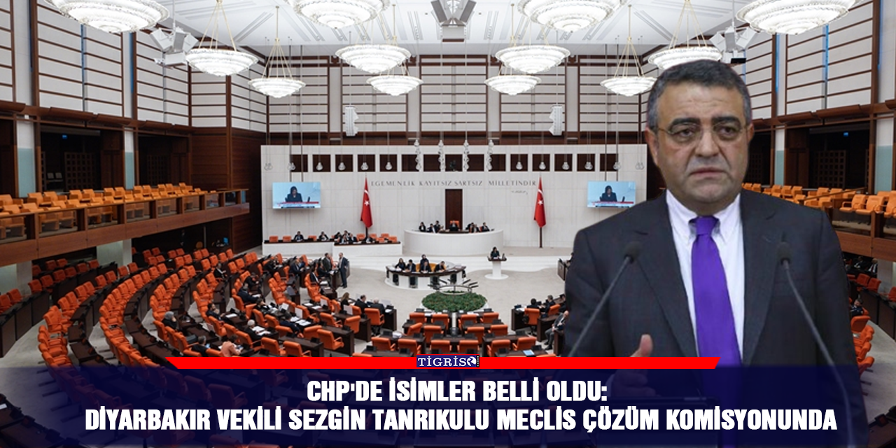 CHP'de isimler belli oldu: Diyarbakır vekili Sezgin Tanrıkulu Meclis çözüm komisyonunda