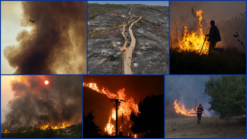 Avrupa'da yüksek sıcaklık ve yangınlarla mücadele sürüyor