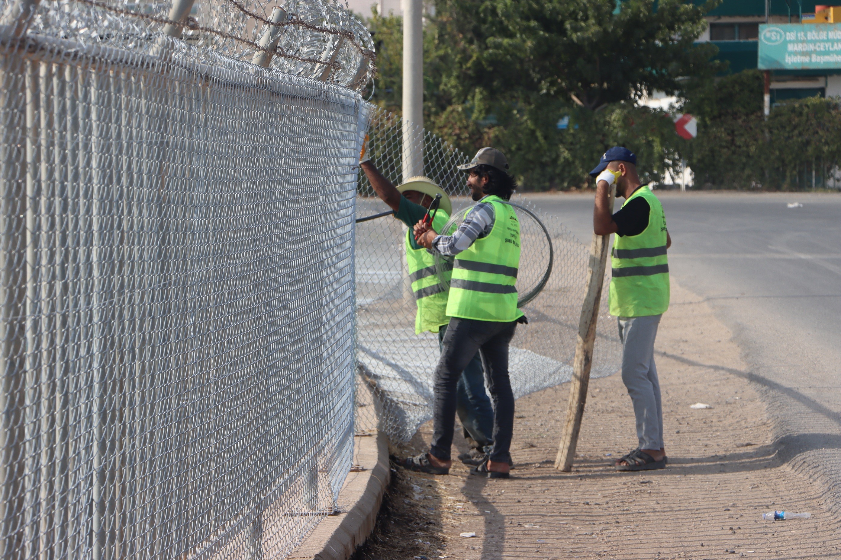 Sulama kanalında güvenlik önlemi