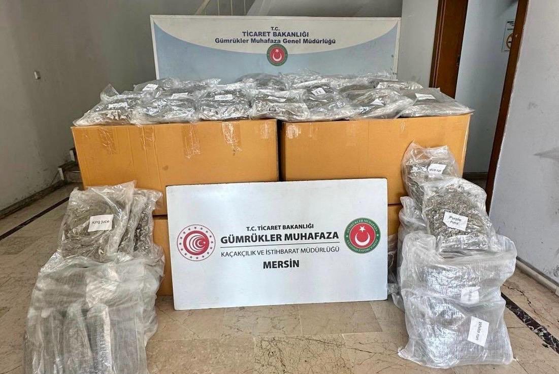 Mersin Limanı’nda 587 kilogram esrar operasyonu