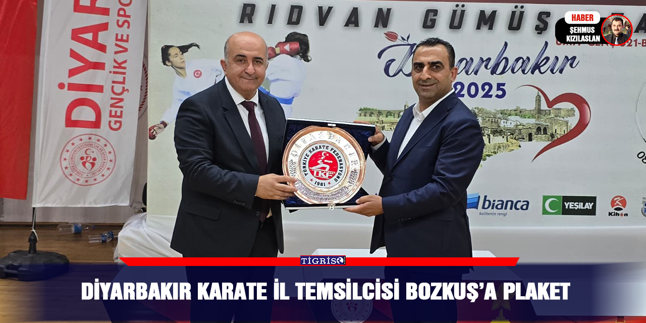 Diyarbakır Karate İl Temsilcisi Bozkuş’a plaket