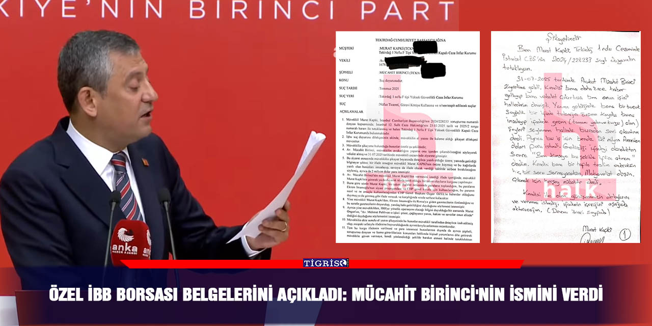 Özel İBB Borsası belgelerini açıkladı: Mücahit Birinci'nin ismini verdi