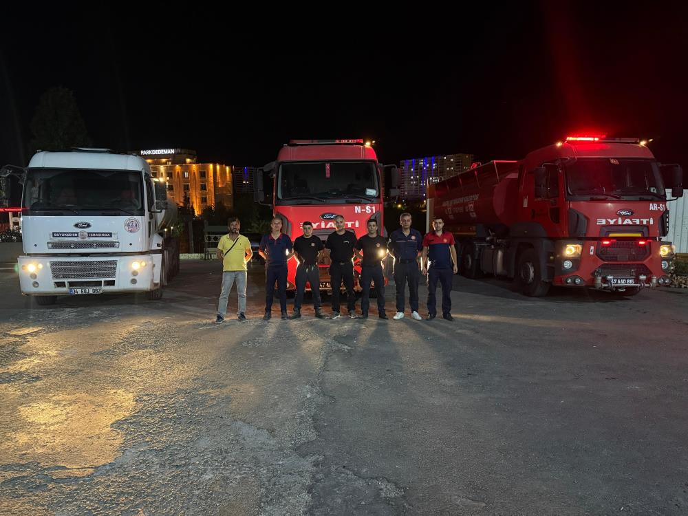 Mardin’den Lice’deki örtü yangını söndürme çalışmalarına destek