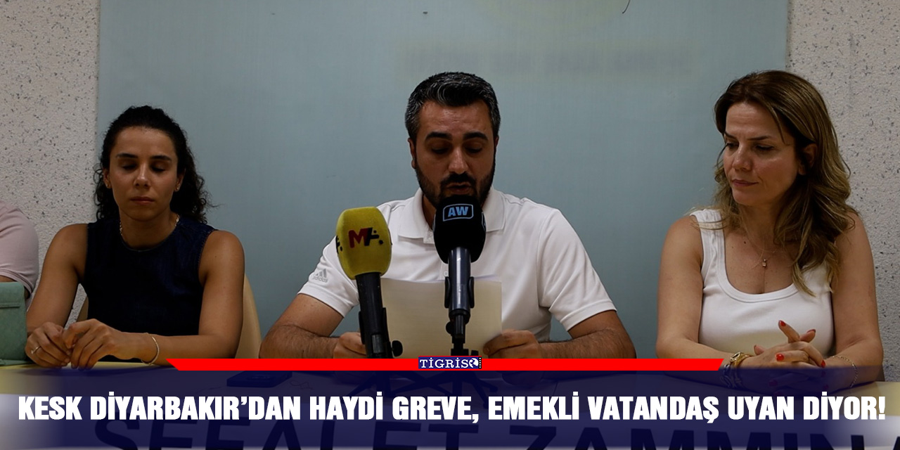 KESK Diyarbakır’dan; “Haydi greve”, emekli vatandaş; “Uyan” diyor!