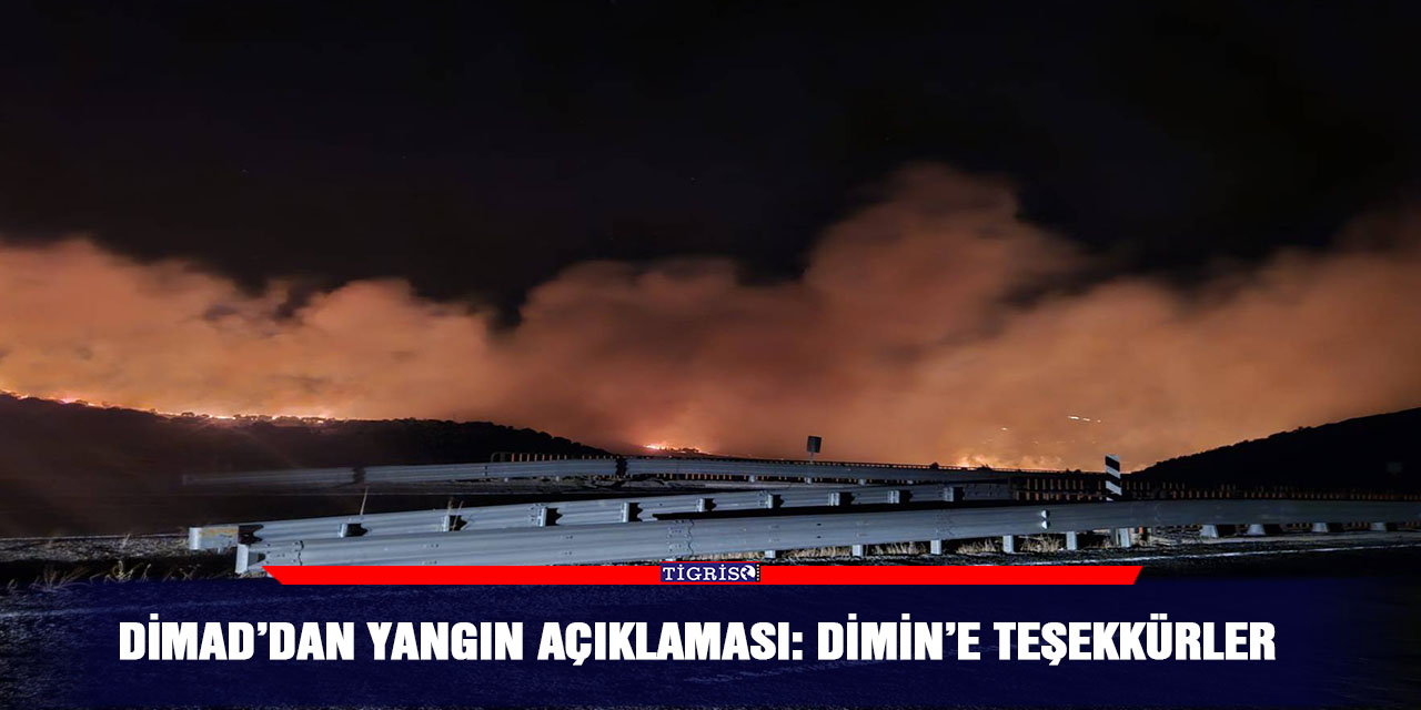 DİMAD’dan yangın açıklaması: DİMİN’e teşekkürler