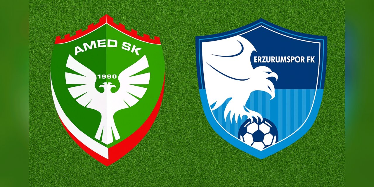 Amedspor-Erzurumspor FK: İlk 11'ler belli oldu