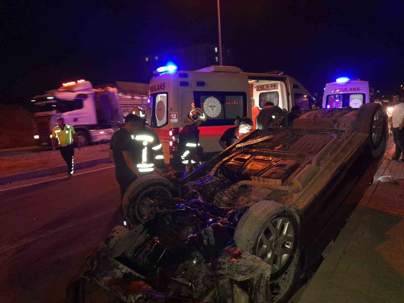 Otomobil devrildi: 1 yaralı