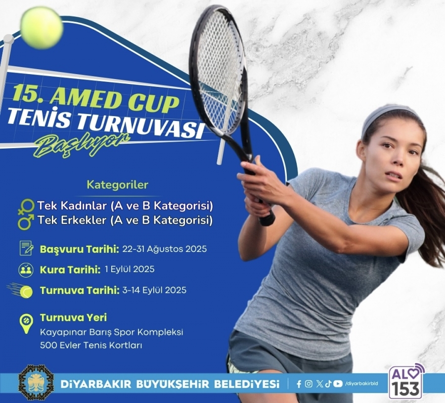 Amed Cup Tenis Turnuvası İçin Kayıtlar Başladı