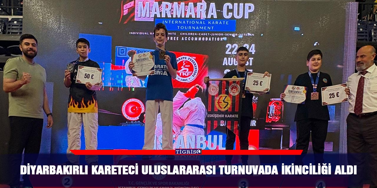 Diyarbakırlı kareteci uluslararası turnuvada ikinciliği aldı