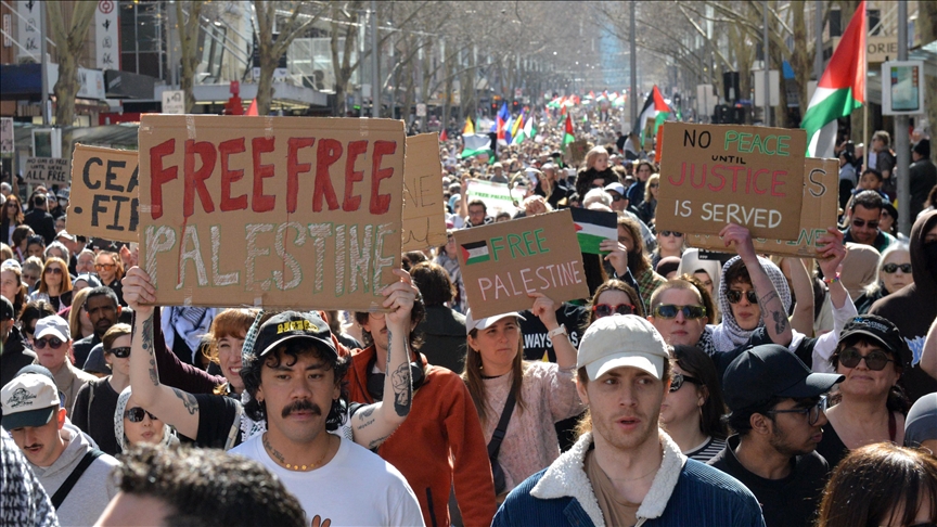 Avustralya'da Gazze protestosu
