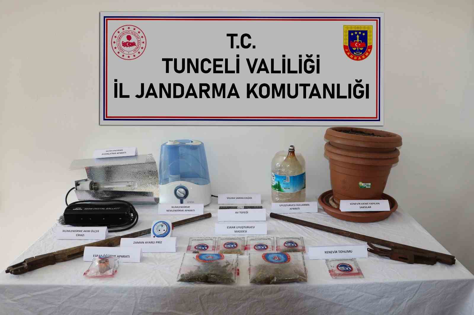 Tunceli’de uyuşturucu operasyonu
