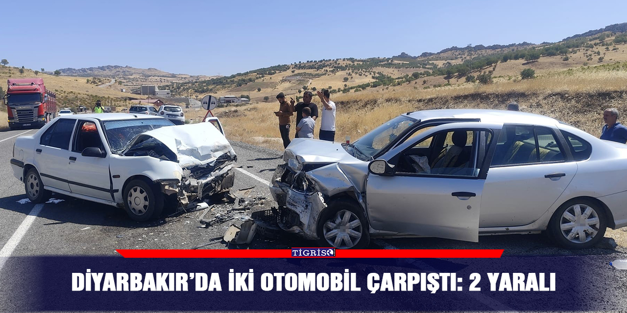Diyarbakır’da iki otomobil çarpıştı: 2 yaralı