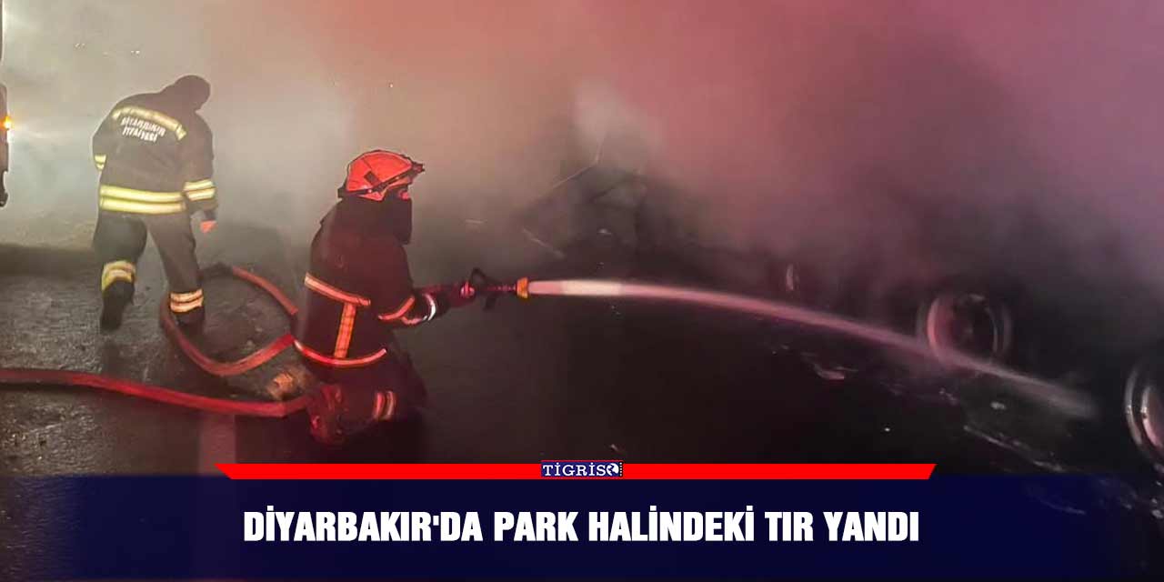 Diyarbakır'da park halindeki tır yandı