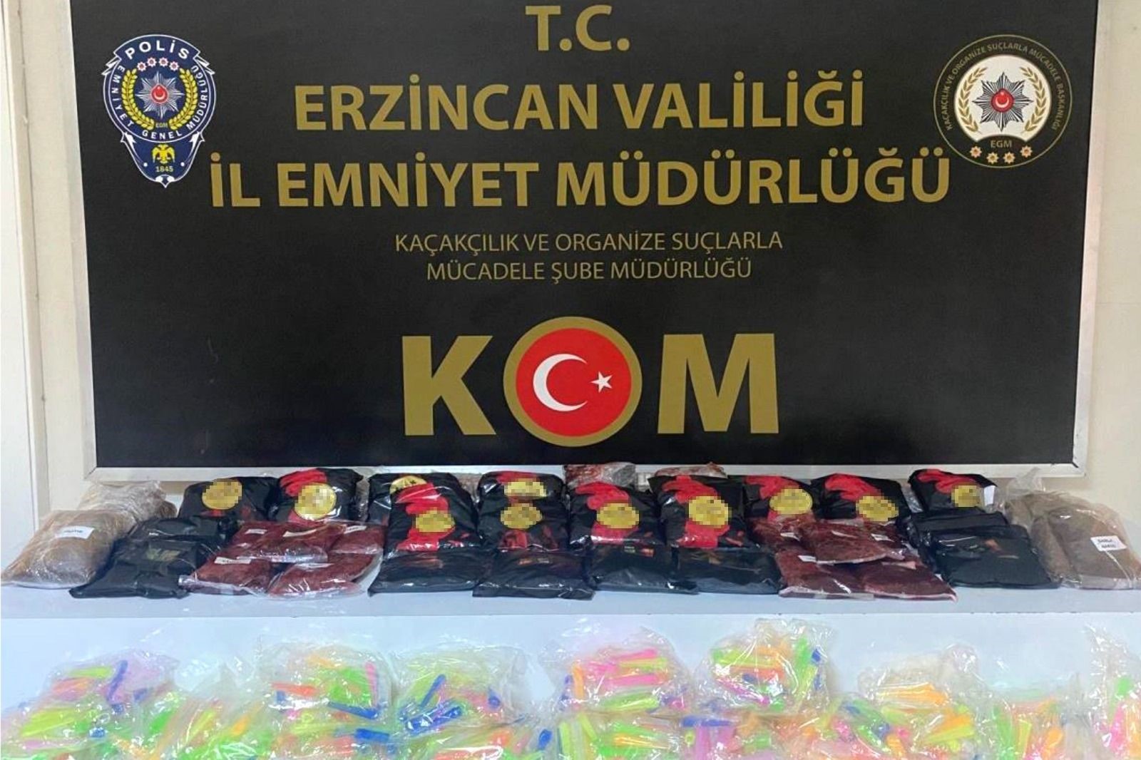 39 kilo kaçak nargile tütünü ele geçirildi