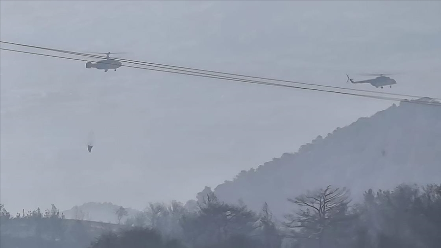 Denizli'deki orman yangınına müdahale sürüyor