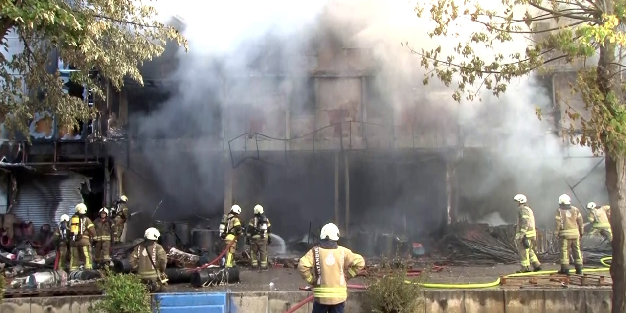 VİDEO - İSTOÇ’ta yangın: 17 işyeri hasar gördü