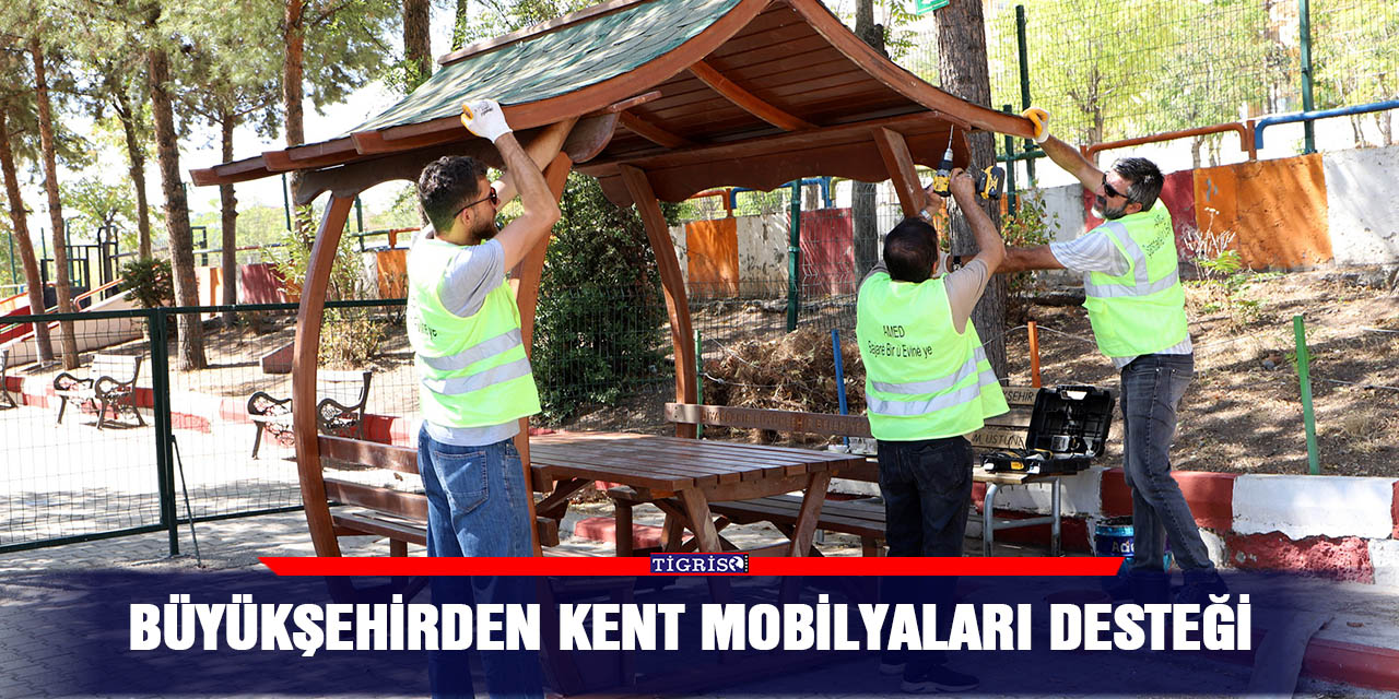 Büyükşehirden kent mobilyaları desteği