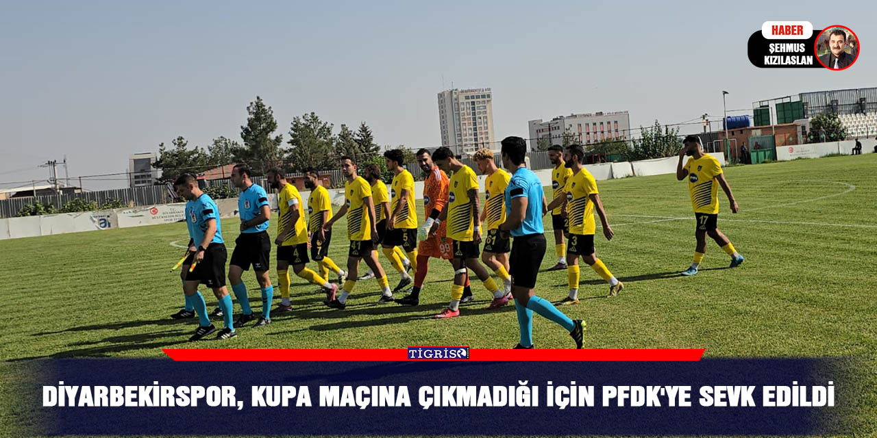 Diyarbekirspor, kupa maçına çıkmadığı için PFDK'ye sevk edildi
